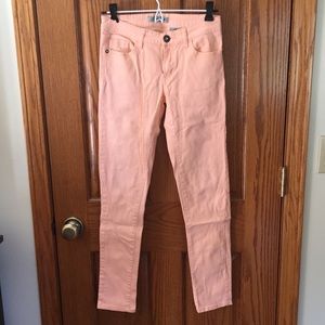 Peach jeggings size 5